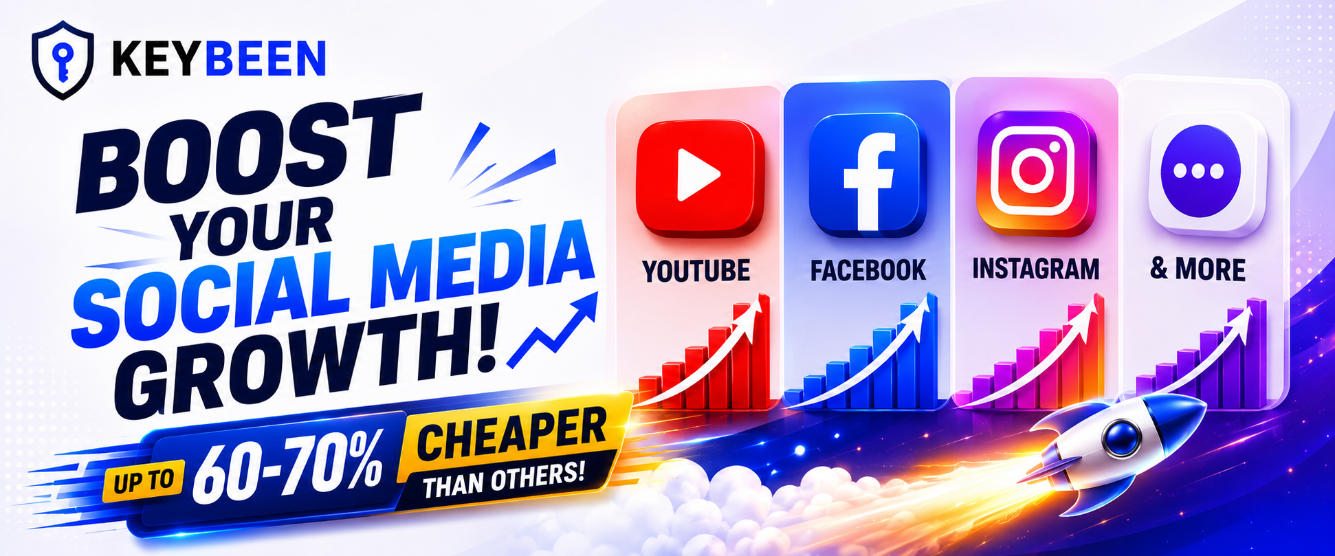 Boost your social media growth — YouTube, Facebook, Instagram and more, up to 60–70% cheaper.